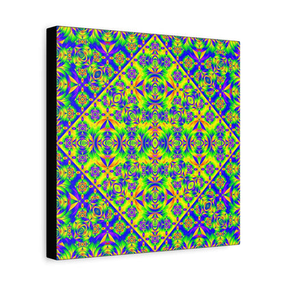 Psychedelic Kaleidoscope Matte Canvas Art — Vibrant Geometric Wall Decor