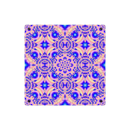 Acrylic Wall Art Panel — Vibrant Psychedelic Kaleidoscope Decor