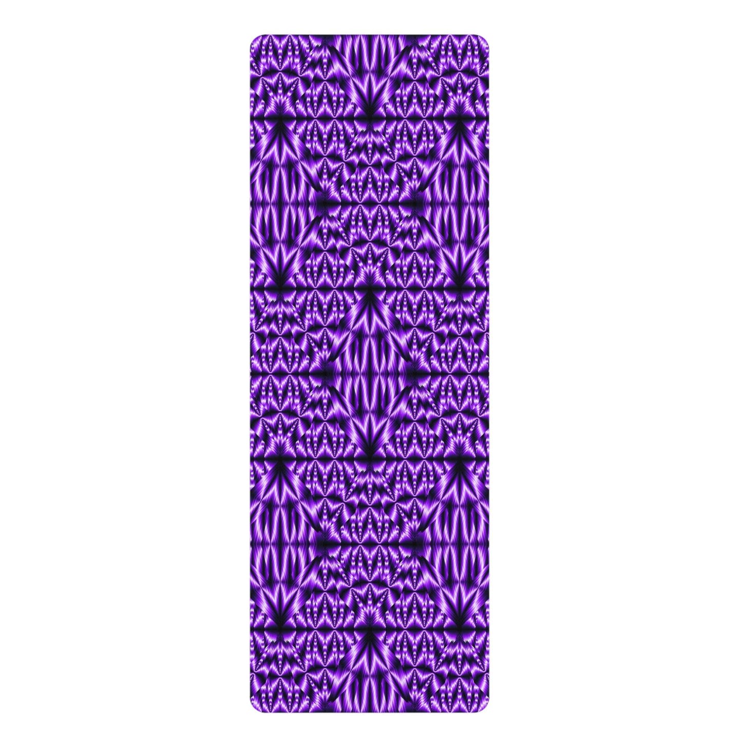 Purple Kaleidoscope Rubber Yoga Mat — Non‑Slip Fitness & Pilates Mat