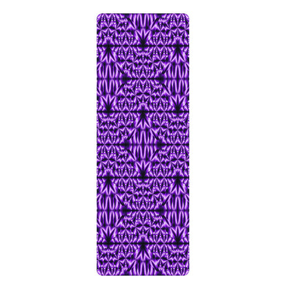 Purple Kaleidoscope Rubber Yoga Mat — Non‑Slip Fitness & Pilates Mat