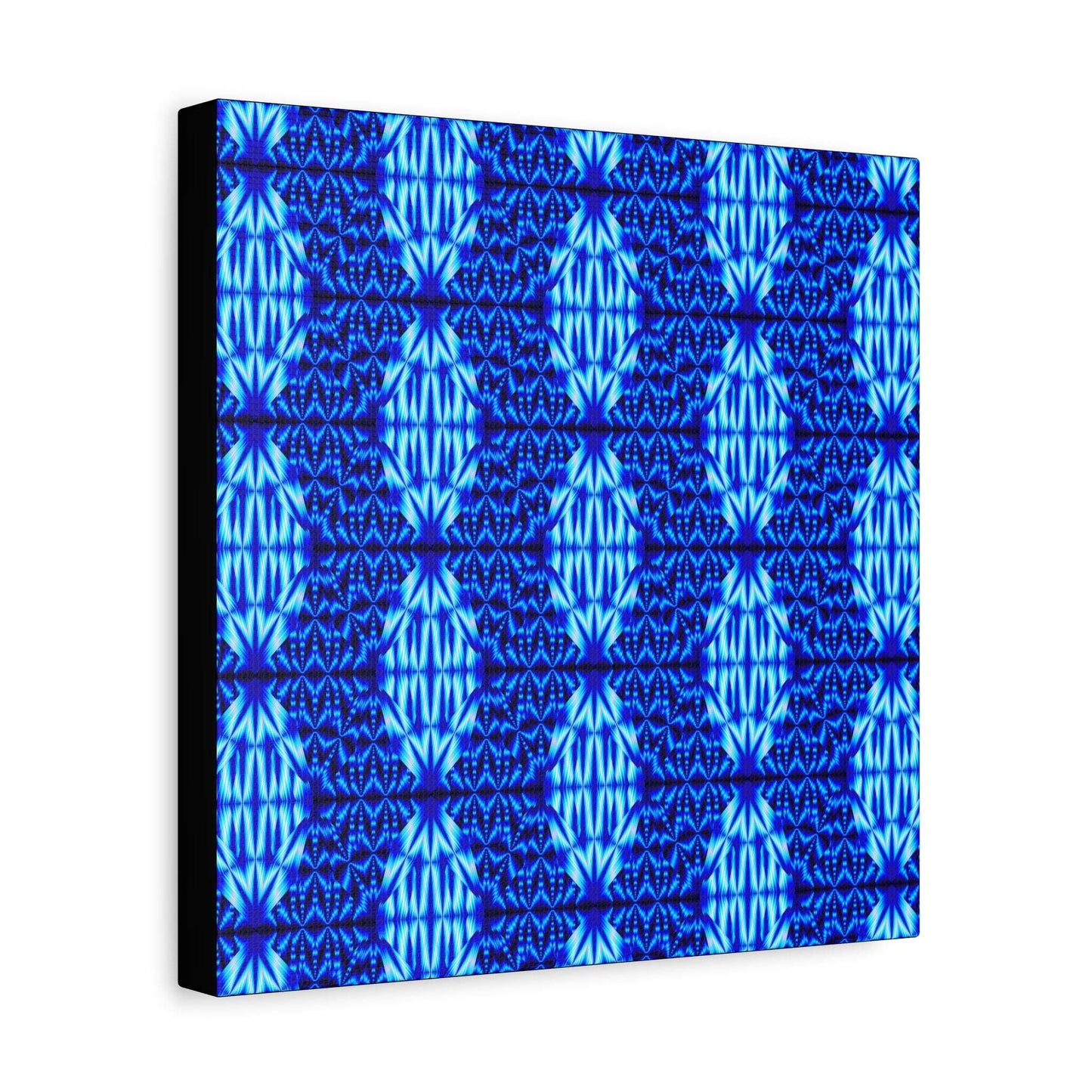 Blue Kaleidoscope Matte Canvas Wall Art