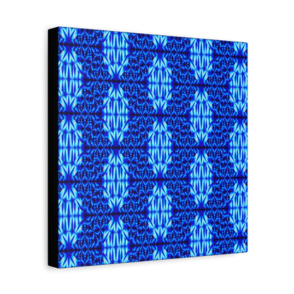 Blue Kaleidoscope Matte Canvas Wall Art