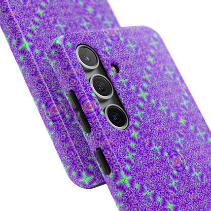 Purple Kaleidoscope Tough Phone Case — Protective iPhone Cover with Vibrant Geometric Pattern