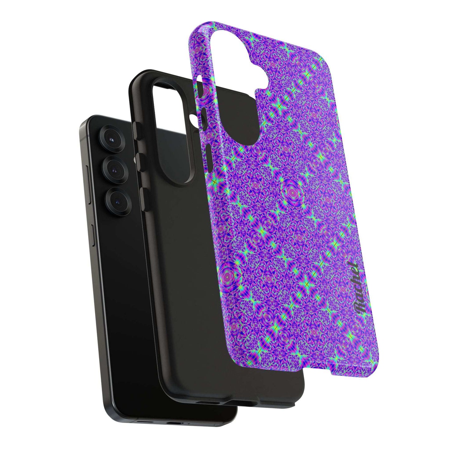 Purple Kaleidoscope Tough Phone Case — Protective iPhone Cover with Vibrant Geometric Pattern