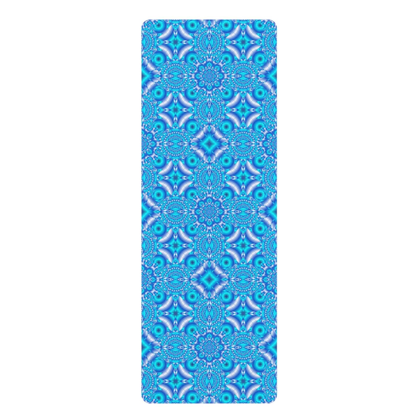 Blue Mandala Rubber Yoga Mat — Non-Slip Eco Fitness Mat