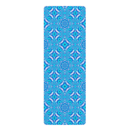 Blue Mandala Rubber Yoga Mat — Non-Slip Eco Fitness Mat