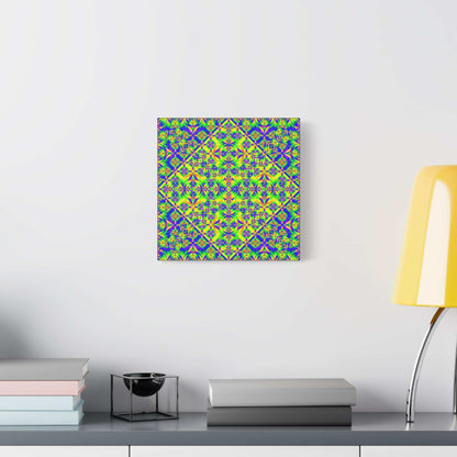 Psychedelic Kaleidoscope Matte Canvas Art — Vibrant Geometric Wall Decor