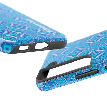 Personalized Blue Kaleidoscope Tough Phone Case — Custom Name Option