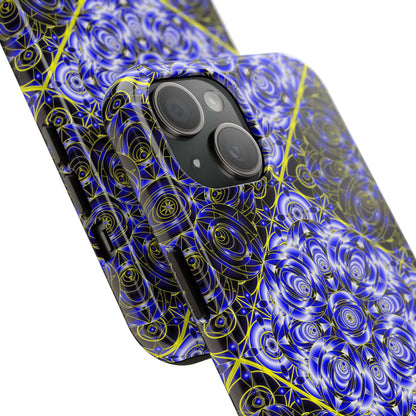 Blue Mandala Tough Phone Case — Personalized Name Option