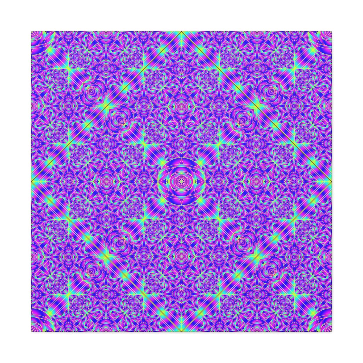 Kaleidoscope Purple Geometric Canvas