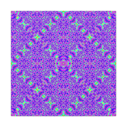 Kaleidoscope Purple Geometric Canvas