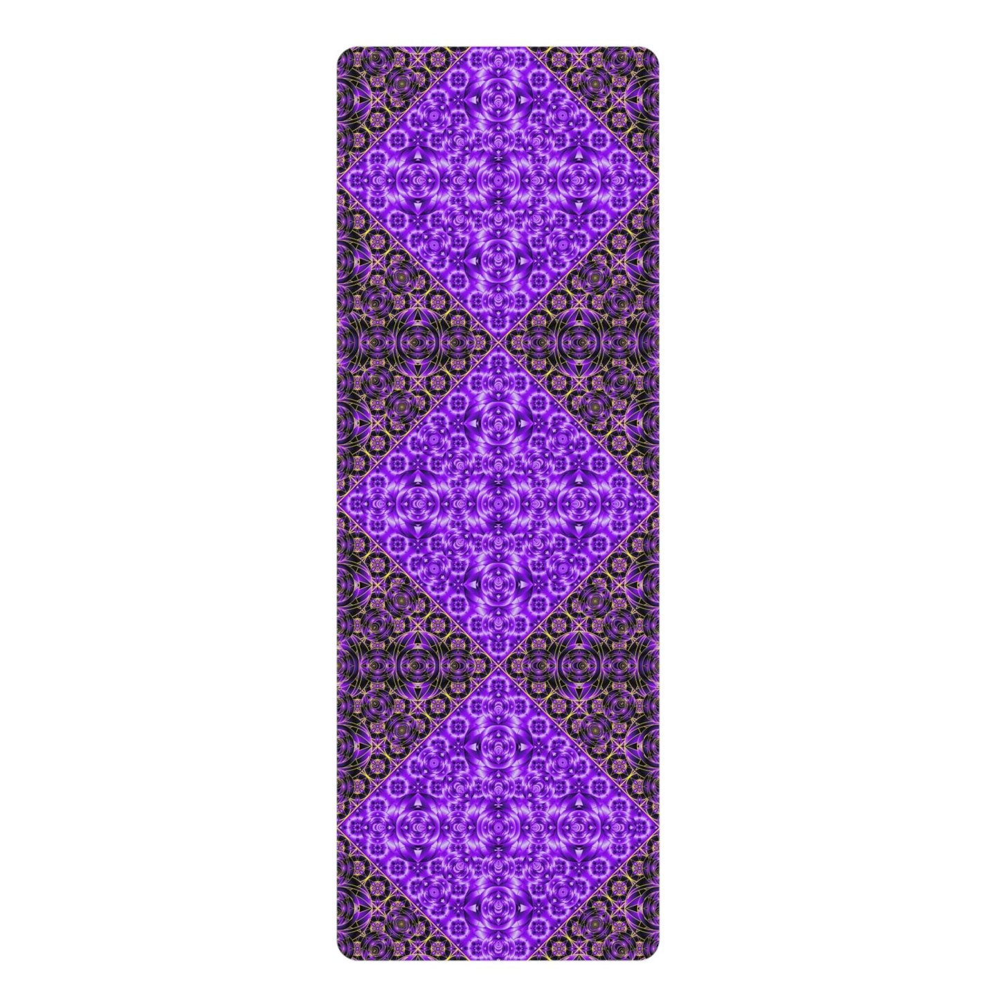 Purple Mandala Rubber Yoga Mat — Non-Slip Eco Exercise Mat