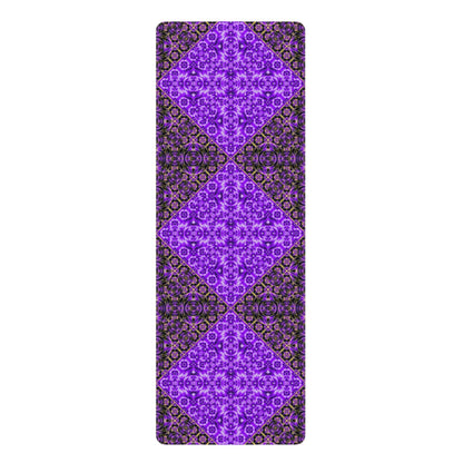Purple Mandala Rubber Yoga Mat — Non-Slip Eco Exercise Mat