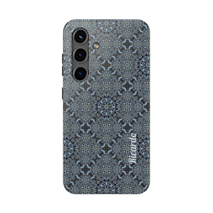 Protective Phone Case — Blue Mosaic Mandala Pattern