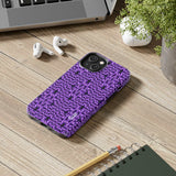 Purple kaleidoscope tough protective phone case with glossy finish for iPhone 17