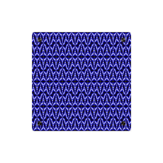 Blue Geometric Pattern Acrylic Wall Art Panel