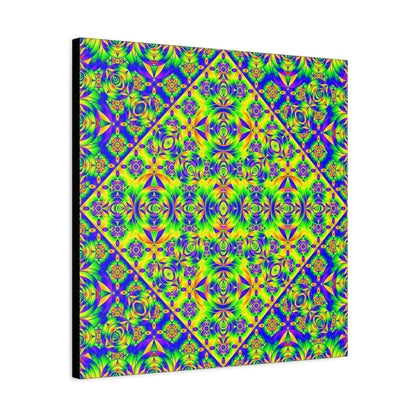 Psychedelic Kaleidoscope Matte Canvas Art — Vibrant Geometric Wall Decor