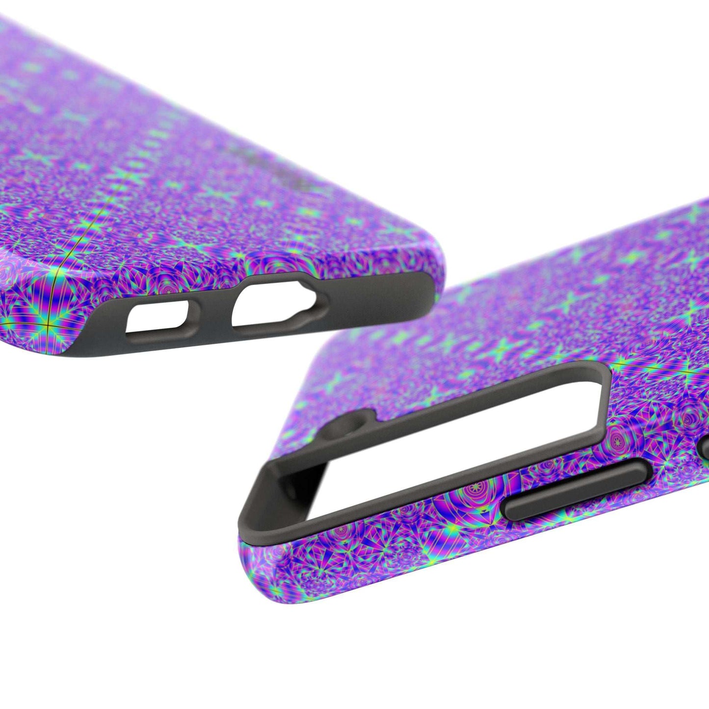 Purple Kaleidoscope Tough Phone Case — Protective iPhone Cover with Vibrant Geometric Pattern