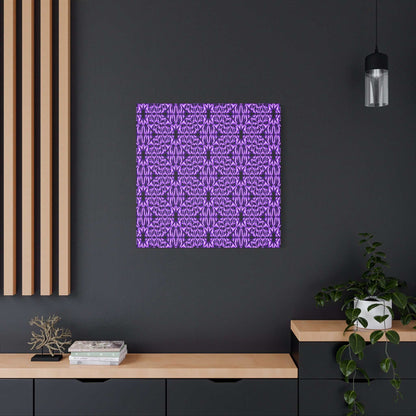Purple Geometric Pattern Matte Canvas
