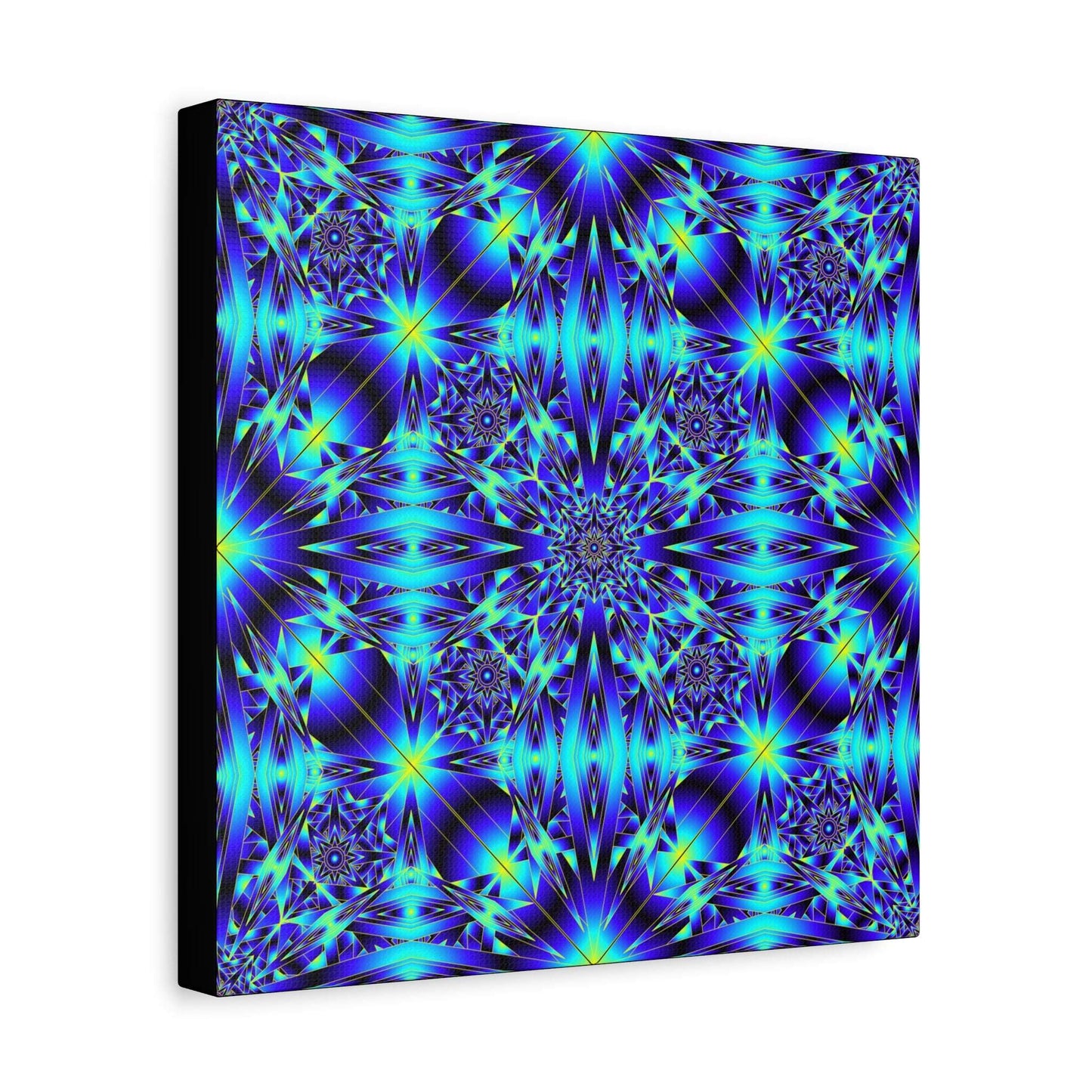 Blue Kaleidoscope Matte Canvas Wall Art — Stretched 1.25"