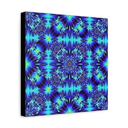 Blue Kaleidoscope Matte Canvas Wall Art — Stretched 1.25"