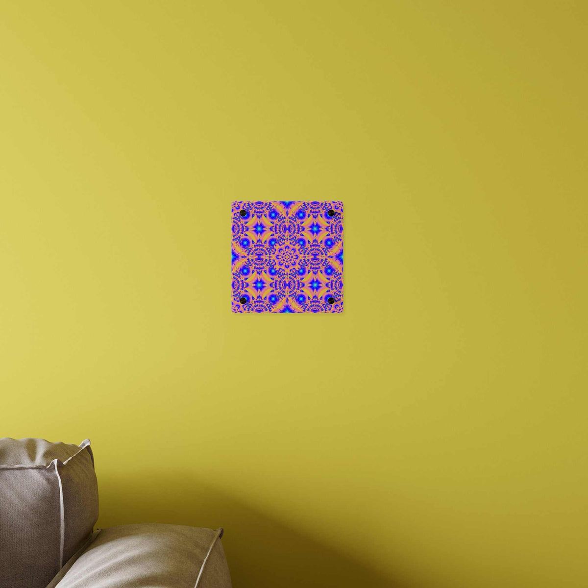 Acrylic Wall Art Panel — Vibrant Psychedelic Kaleidoscope Decor