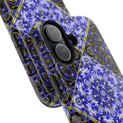 Blue Mandala Tough Phone Case — Personalized Name Option