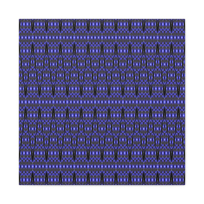 Blue Geometric Pattern Matte Canvas Print — Stretched Wall Art