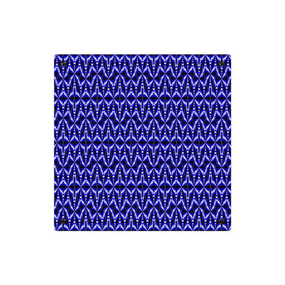 Blue Geometric Pattern Acrylic Wall Art Panel