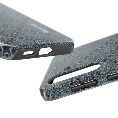 Protective Phone Case — Blue Mosaic Mandala Pattern