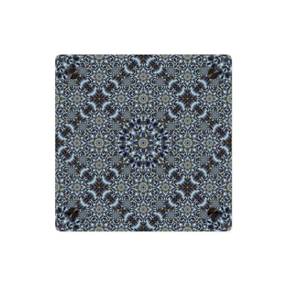 Acrylic Wall Art Panel — Blue Kaleidoscope Geometric Pattern