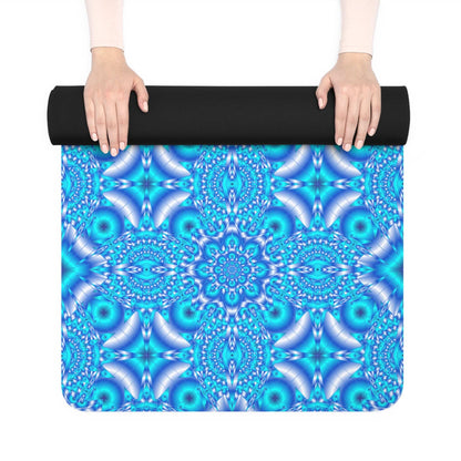 Blue Mandala Rubber Yoga Mat — Non-Slip Eco Fitness Mat