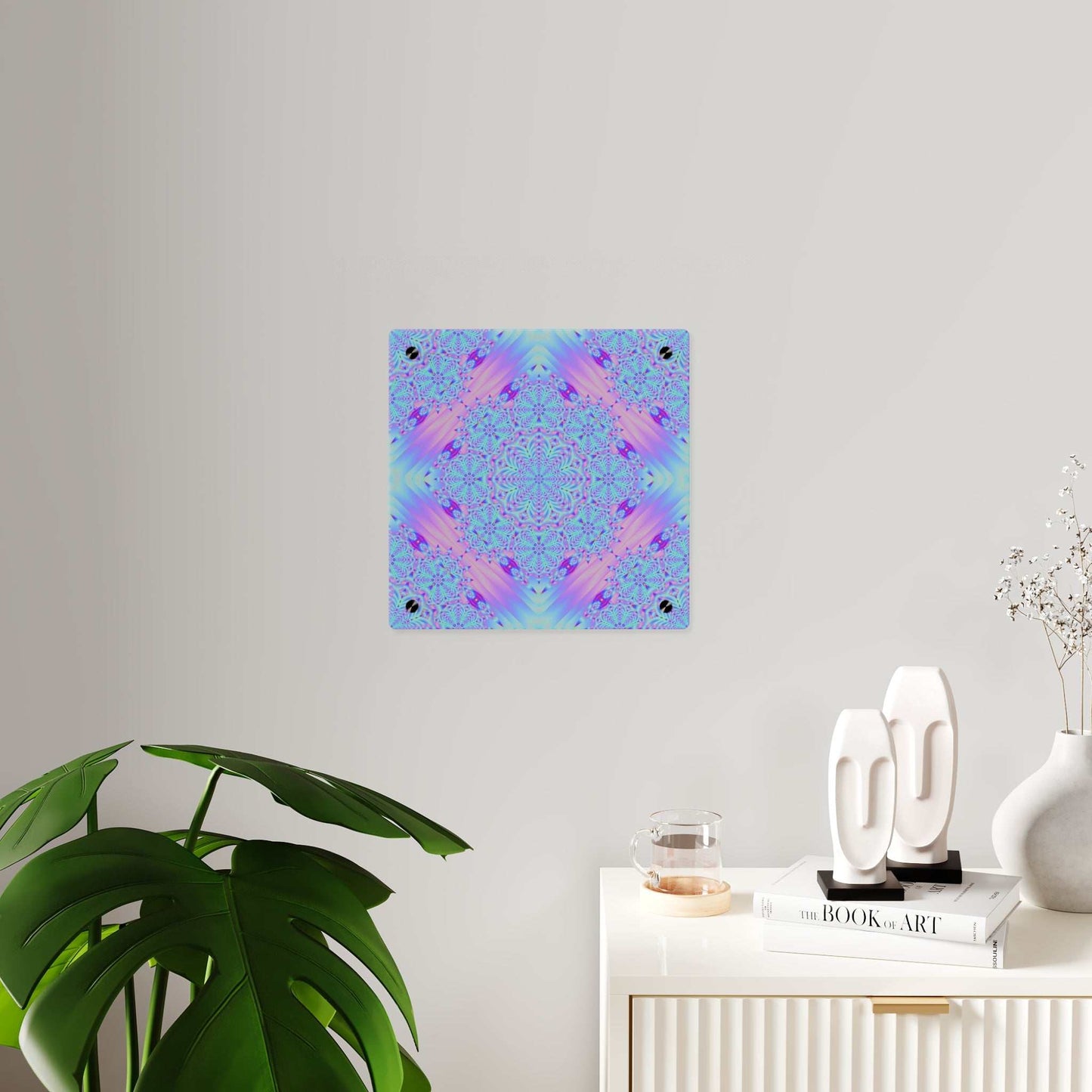 Acrylic Panel — Pastel Kaleidoscope Mandala Wall Art