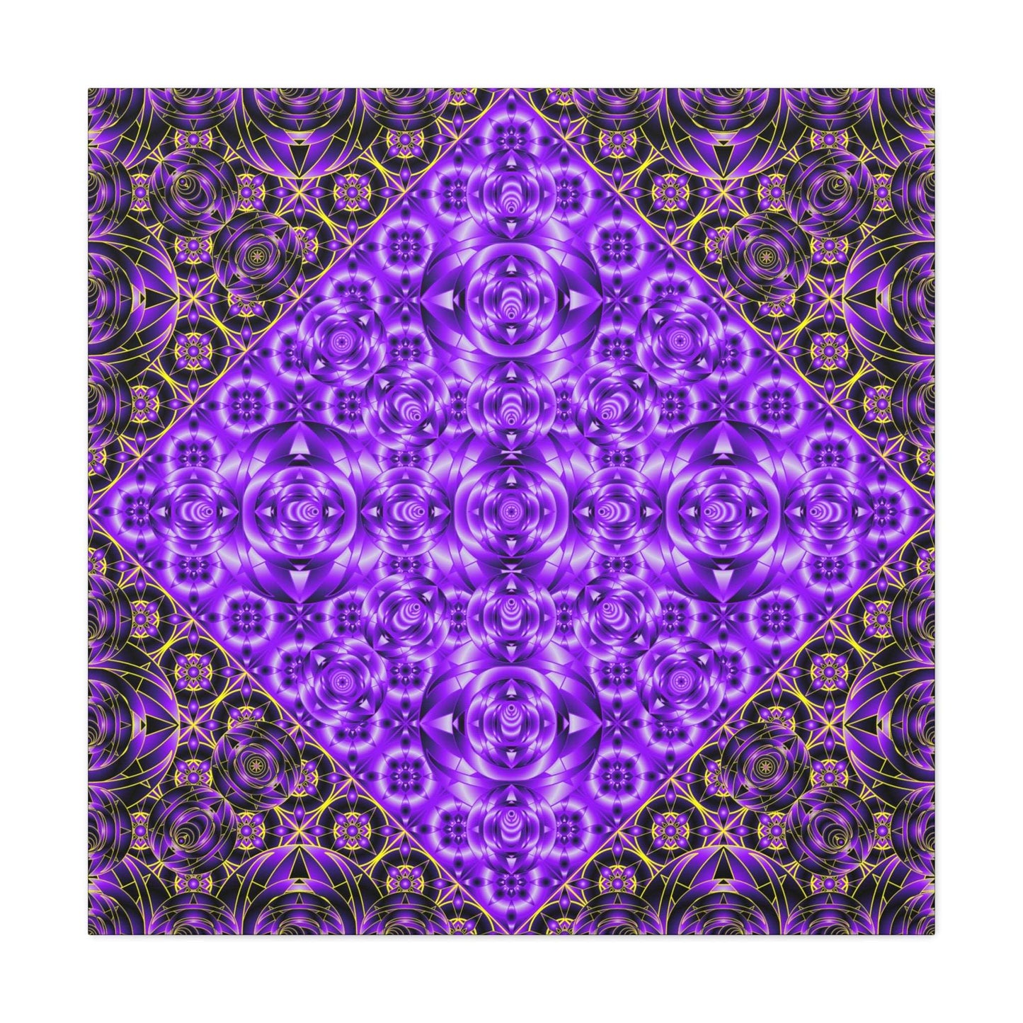 Purple Kaleidoscope Canvas Art — Vibrant Geometric Wall Decor