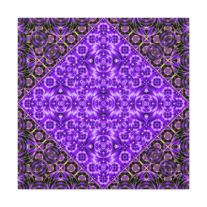 Purple Kaleidoscope Canvas Art — Vibrant Geometric Wall Decor