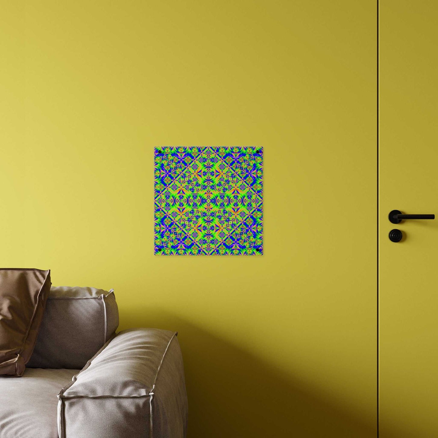 Psychedelic Kaleidoscope Acrylic Wall Art Panel