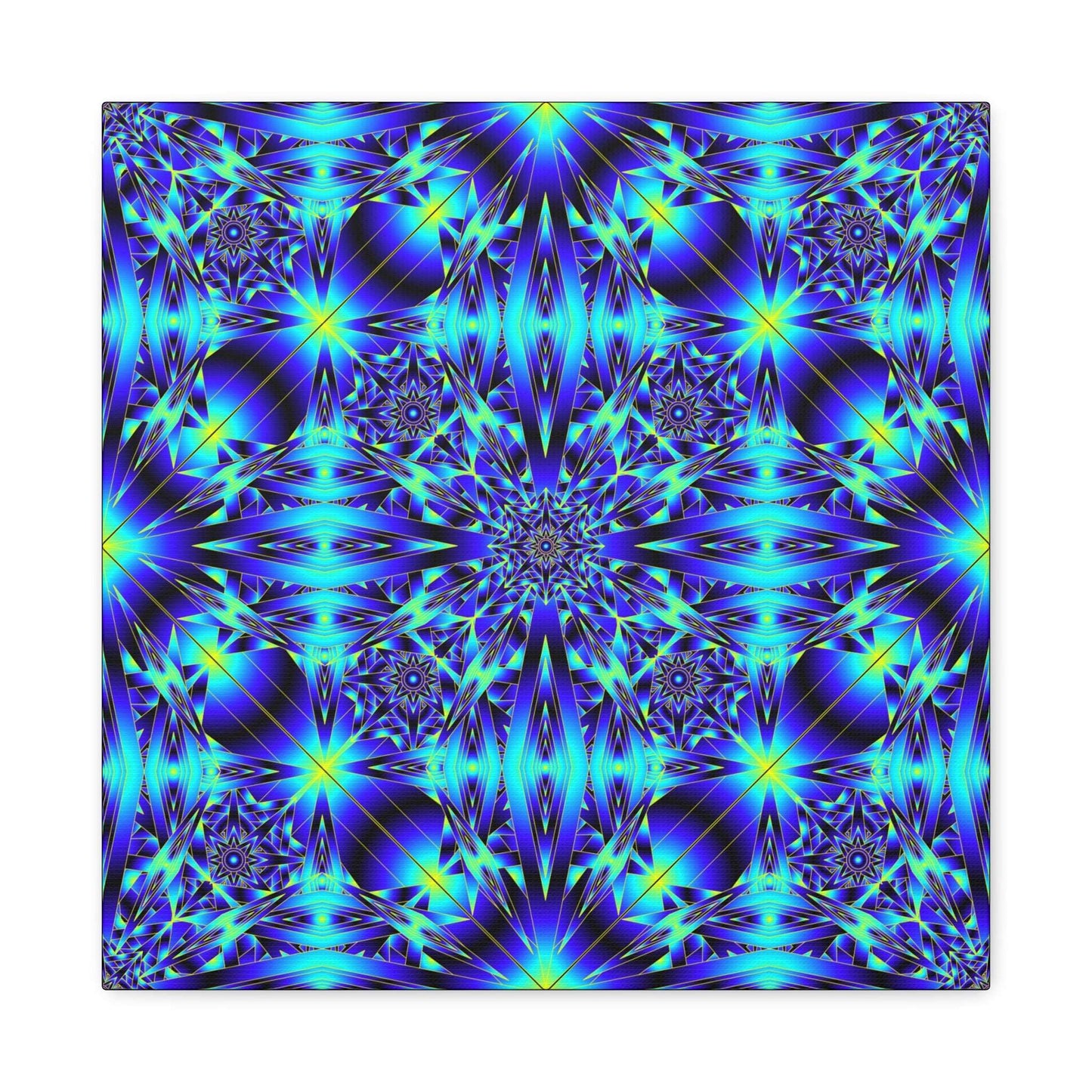 Blue Kaleidoscope Matte Canvas Wall Art — Stretched 1.25"