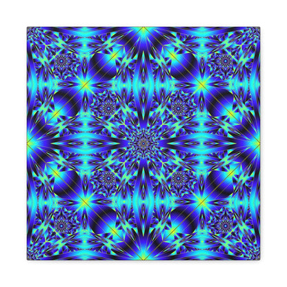 Blue Kaleidoscope Matte Canvas Wall Art — Stretched 1.25"