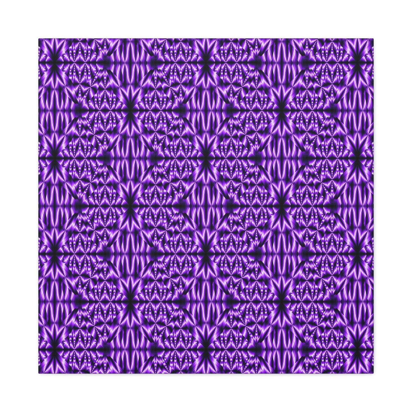 Purple Geometric Pattern Matte Canvas