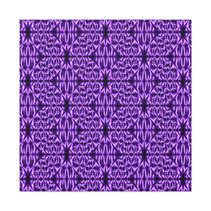 Purple Geometric Pattern Matte Canvas