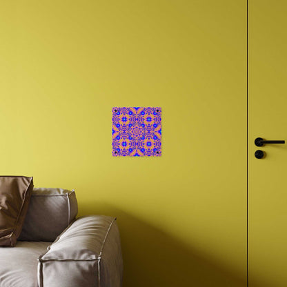 Acrylic Wall Art Panel — Vibrant Psychedelic Kaleidoscope Decor