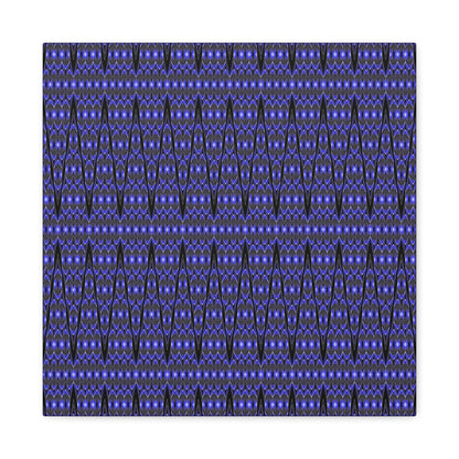Blue Geometric Pattern Matte Canvas Print — Stretched Wall Art