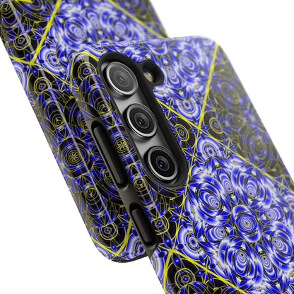 Blue Mandala Tough Phone Case — Personalized Name Option