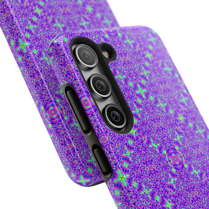 Purple Kaleidoscope Tough Phone Case — Protective iPhone Cover with Vibrant Geometric Pattern