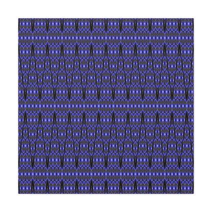 Blue Geometric Pattern Matte Canvas Print — Stretched Wall Art