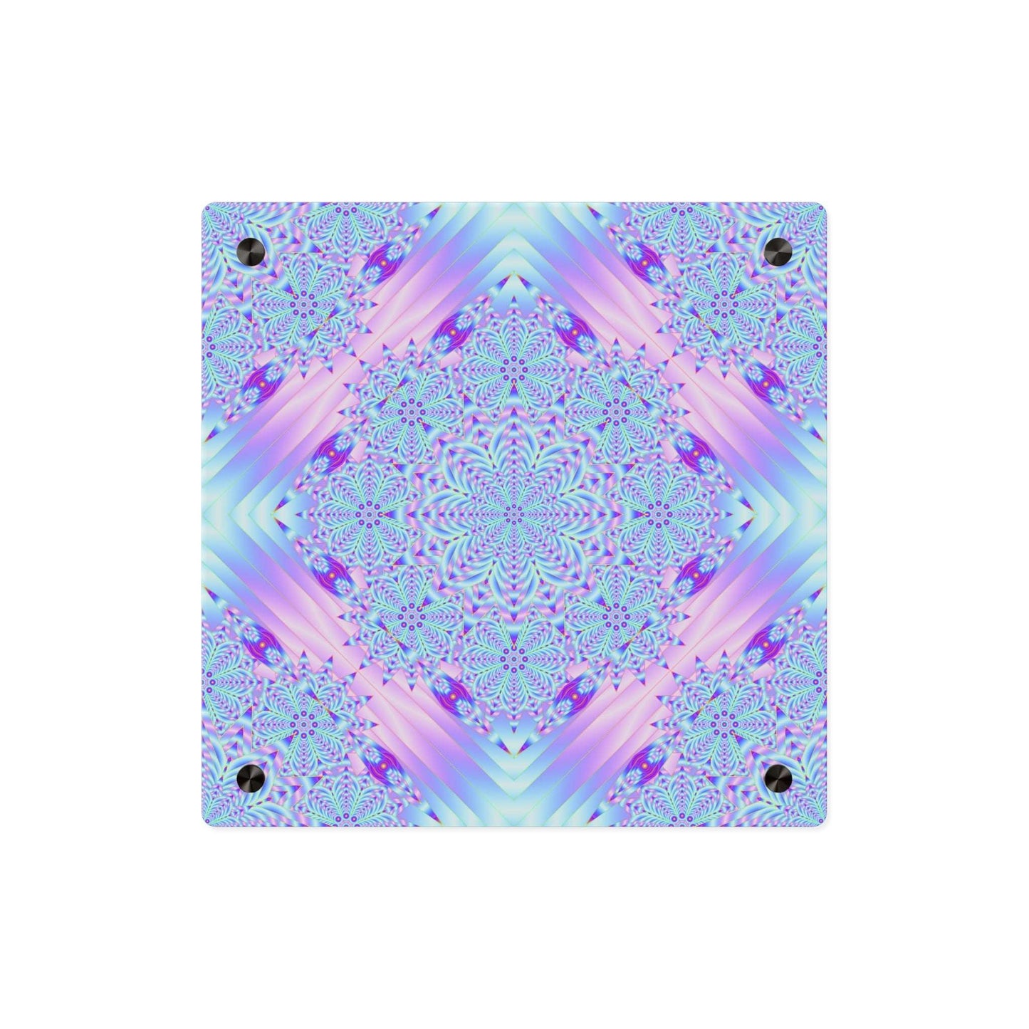 Acrylic Panel — Pastel Kaleidoscope Mandala Wall Art