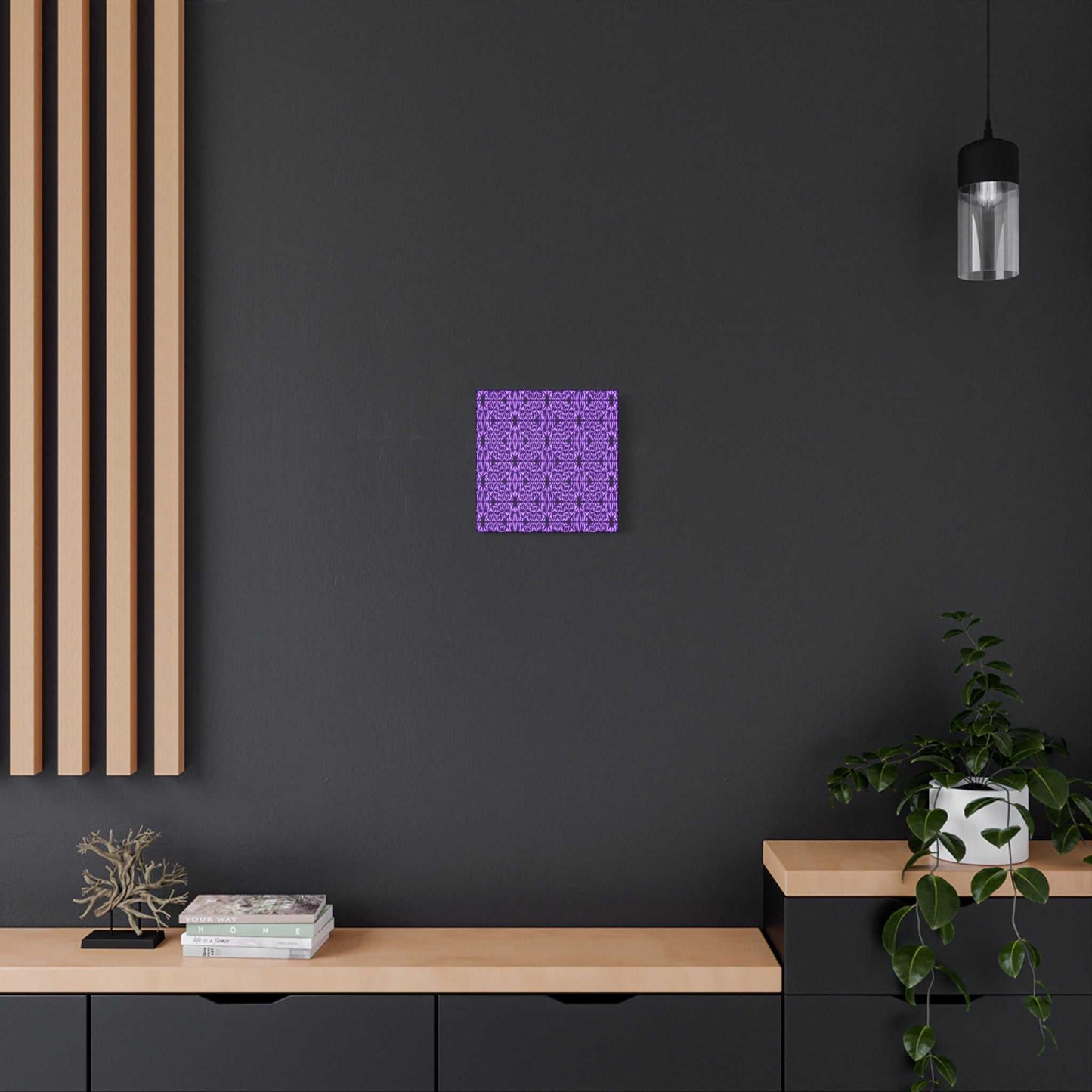 Purple Geometric Pattern Matte Canvas