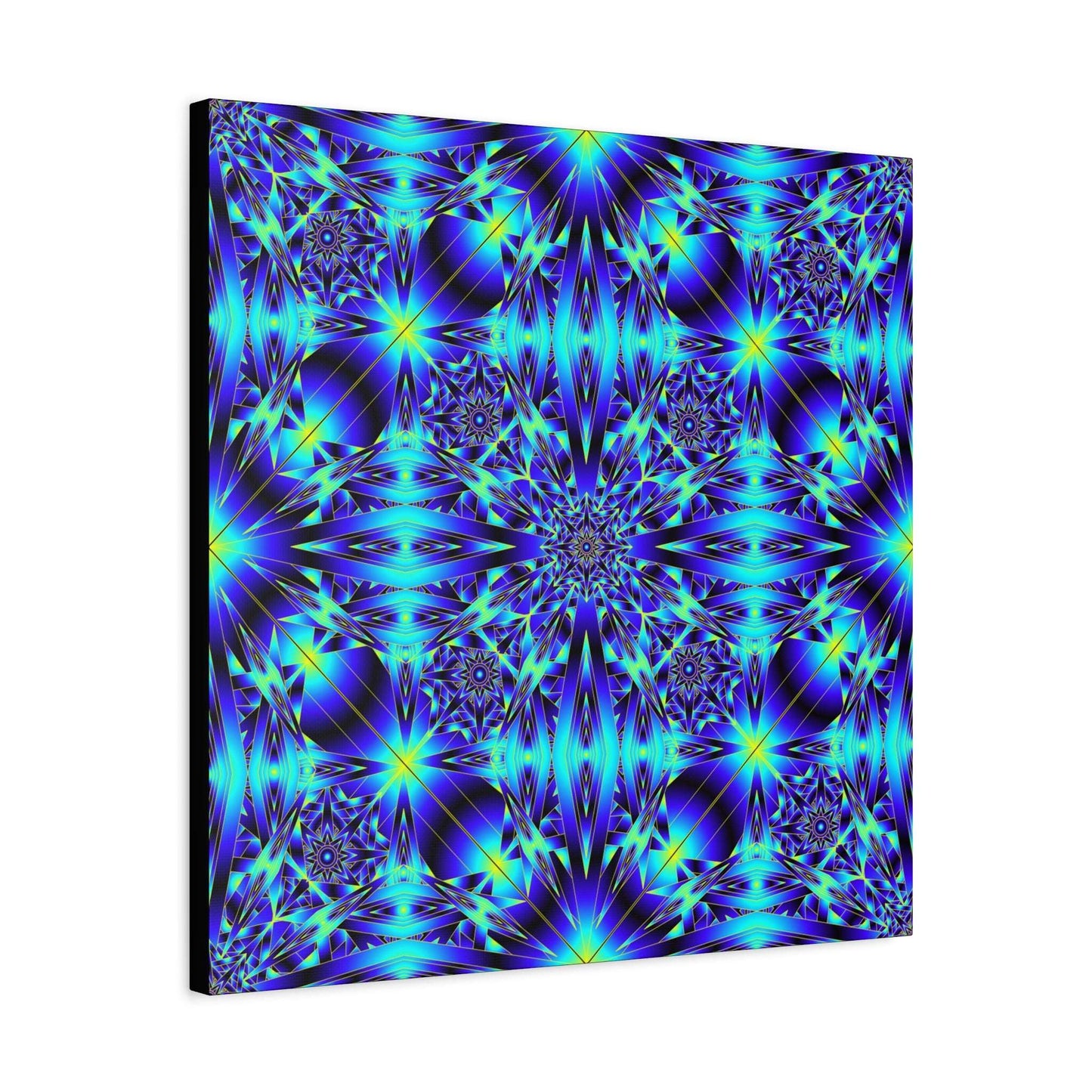 Blue Kaleidoscope Matte Canvas Wall Art — Stretched 1.25"