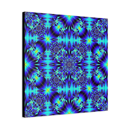 Blue Kaleidoscope Matte Canvas Wall Art — Stretched 1.25"