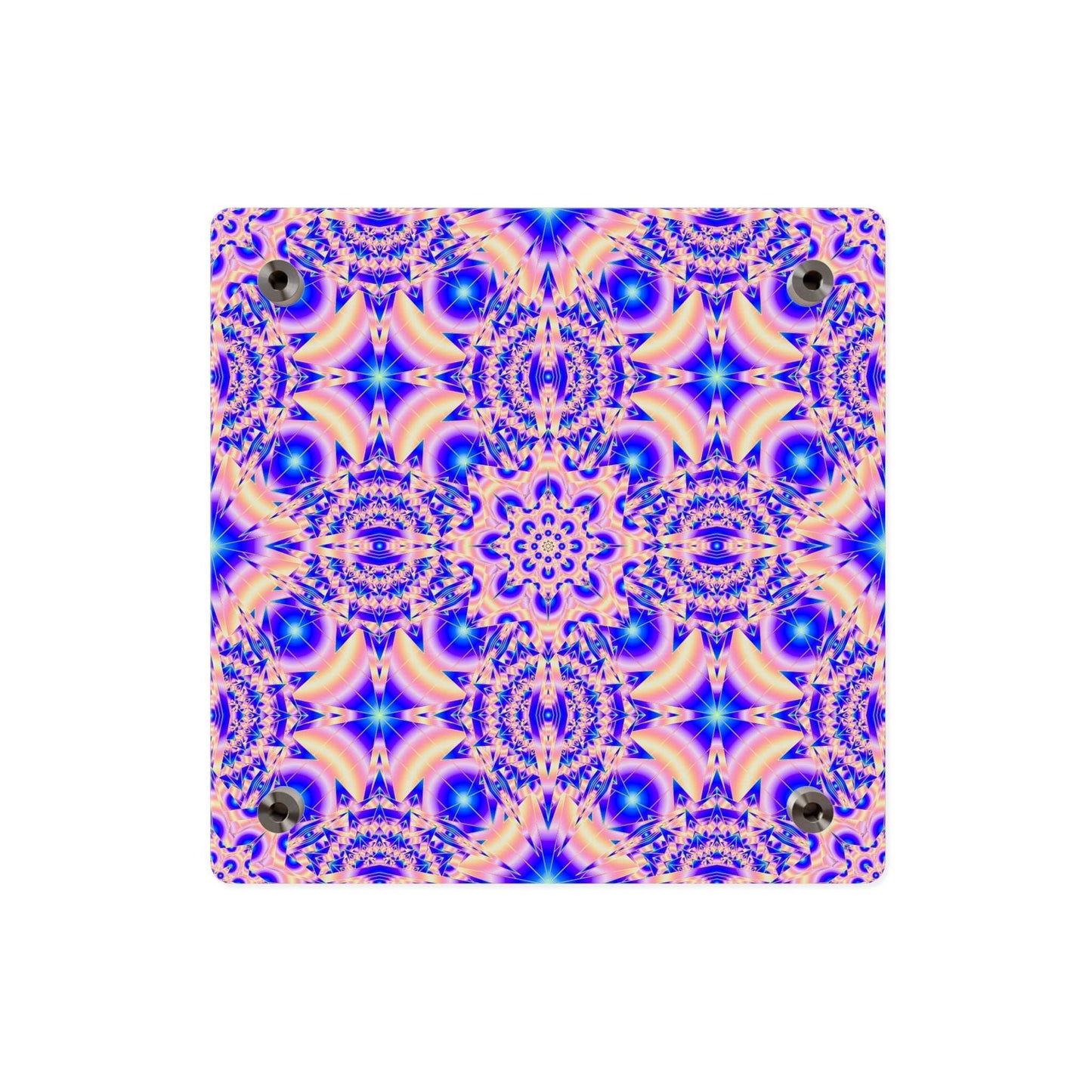 Acrylic Wall Art Panel — Vibrant Psychedelic Kaleidoscope Decor